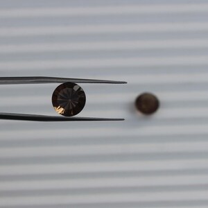 Natural smoky Quartz size 9x9mm Quartz Loose Faceted Calibrated Brilliant Cut Quartz Loose Gemstone For Jewelry Making smoky round Shape