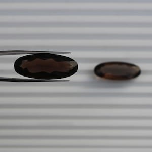 Natural smoky Quartz Brilliant Cut smoky Quartz Loose Faceted Calibrated Quartz Loose Gemstone For Jewelry Making size 30x30mm oval Shape