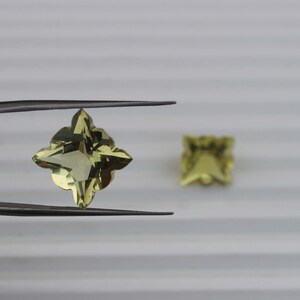 Natural Lemon Quartz size 12x12mm fancy Shape Lemon Quartz Loose Gemstone For Jewelry Making, Brilliant Cut Quartz Loose Faceted Calibrated