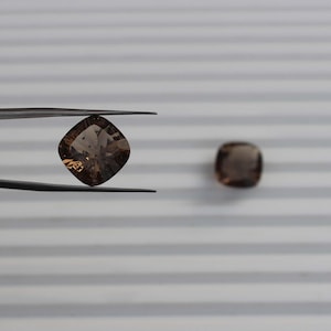 Natural smoky Quartz Brilliant Cut Quartz smoky Baguette Shape Quartz Loose Faceted Calibrated  11x11mm Loose Gemstone For Jewelry Making