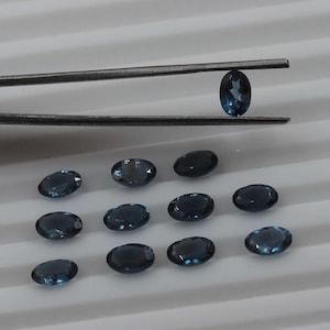 Natural London Blue Topaz Gemstone, 4x6mm size Oval Faceted for Jewelry Oval Cut Loose Stone Perfect Gift for Jewelry Makers Loose Gemstone