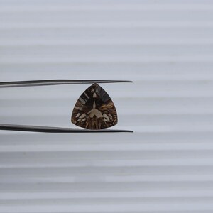 Natural smoky Quartz smoky Quartz Loose Gemstone For Jewelry Making Trillion Shape Quartz Loose Faceted Calibrated 14x14mm Brilliant Cut