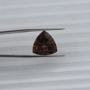 Natural smoky Quartz 14x14mm smoky Quartz Loose Gemstone For Jewelry Making Trillion Shape Quartz Loose Faceted Calibrated Brilliant Cut