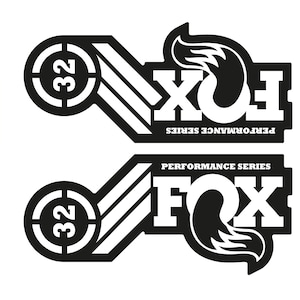 Digitale vettoriale in formato svg, dxf, eps, pdf. Fox 32 forcella Bike silhouette cricut Pegatina Sticker Decal Aufkleber Autocollants Adesivicut files.