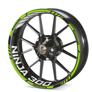 Digital vector svg, dxf, eps, pdf. Wheel Rim Moto Kawasaki Ninja 300 silhouette Sticker Sticker Decal Aufkleber Autocollants Adesivicut.