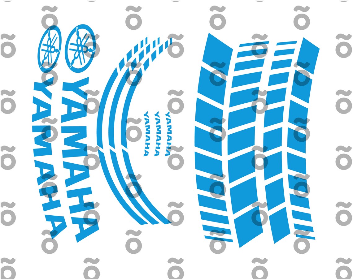 Wheel Rim Template Digital Vector Svg, Dxf, Eps, Pdf. Wheel Rim Moto Yamaha Silhouette ...