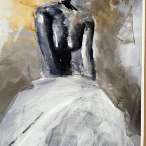 Kobieta Malarstwo Sztuka kobieca Romantyczna biała sztuka Postać kobieca w białej sukience robiona Alina Louka Art