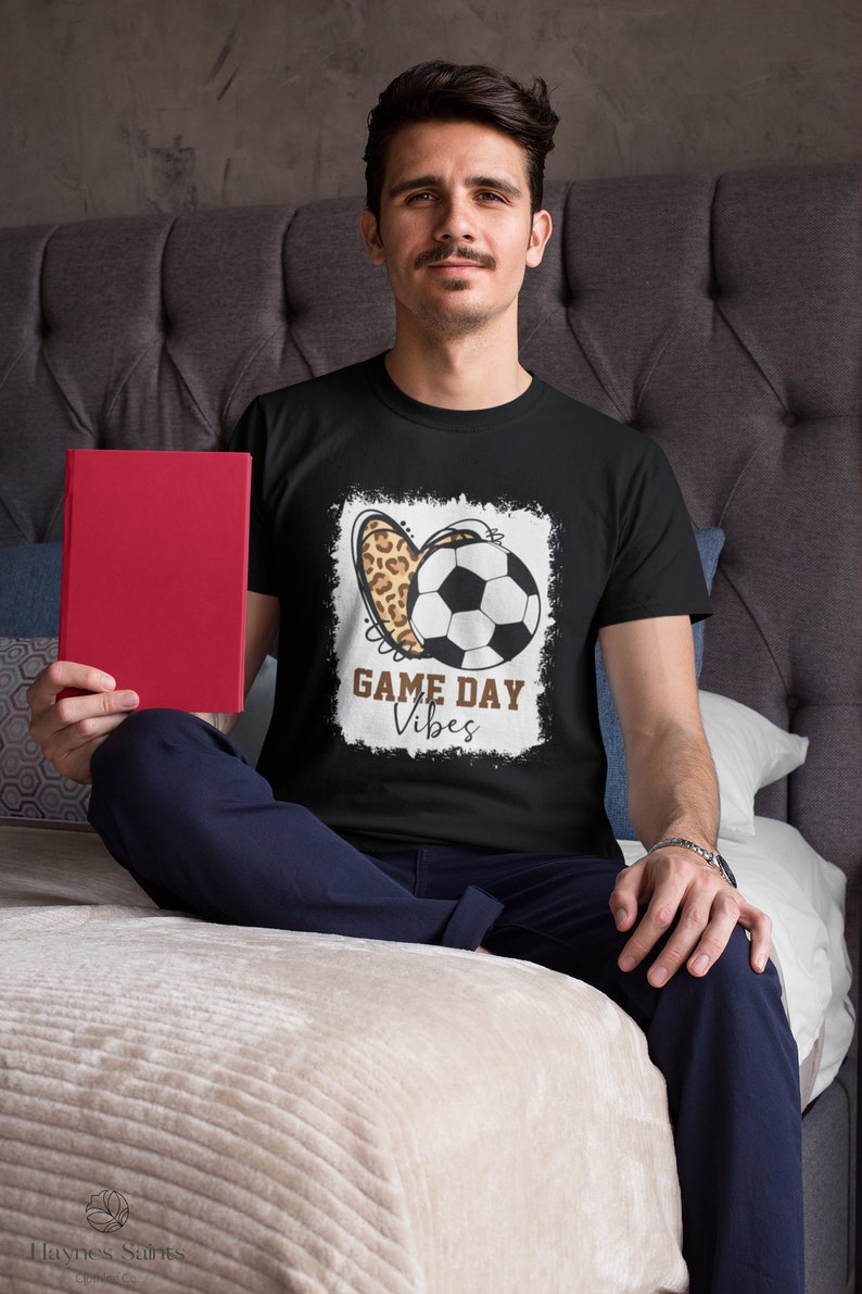 Bleached Soccer Game Day Vibes Soccer Mom Game Day Season Vintage T-Shirt, Soccer Fan Shirt, Soccer Lovers Shirt, Game Day Vibes Shirt image 3