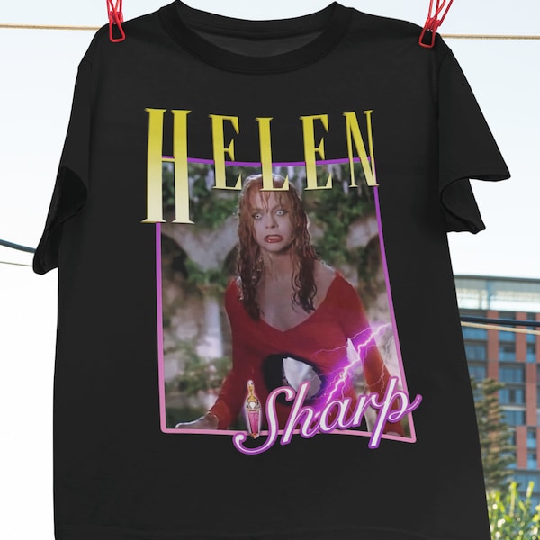 Homenaje a Helen Sharps - La muerte se convierte en su camiseta vintage, camisa de regalo de Helen, idea de fan de Hawn, la muerte se convierte en su película, camisa con póster de Sharps