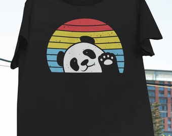 Retro Panda niedlicher Panda Bär Vintages klassisches T-Shirt, Panda Shirt, Panda-Liebhaber-Shirt, niedliches Panda-Shirt, Bärn-Shirt, Tierliebhaber-Shirt