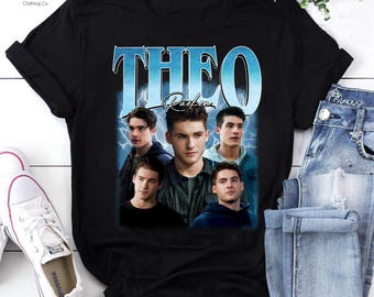 Camiseta vintage do Theo Raeken, camiseta retrô dos anos 90 para fãs de Teen Wolf, top streetwear Y2K, presente para fãs de séries de TV cult, camiseta para fãs do Theo Raeken