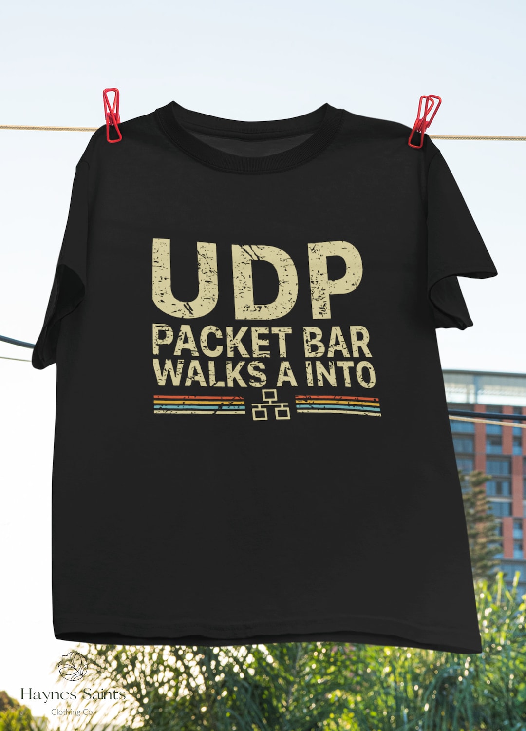 UDP Packet Bar Walks A Into Funny Network Engineer Vintage Etsy