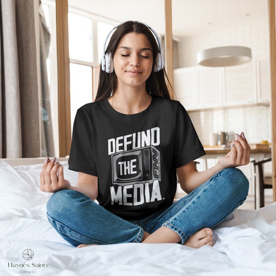 Defund the Media Fake News Vintage T shirt Media Shirt Fake News