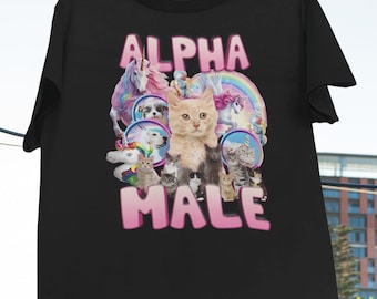 Alpha Male Vintage T-Shirt, Funny Cat Meme Shirt, Cute Kittens Shirt, Funny Meme Shirt, Bisexual Shirt, Alpha Male Bootleg Shirt