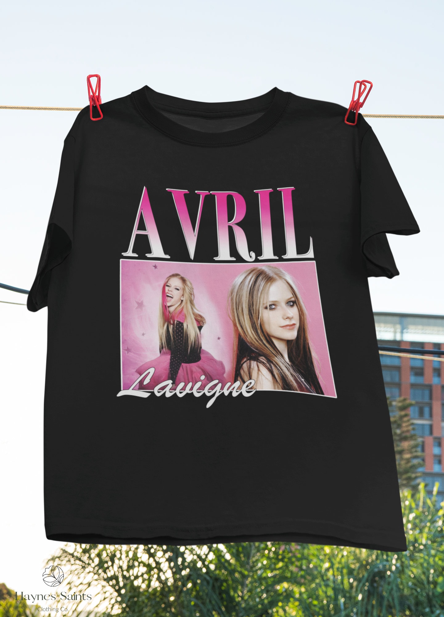 Discover Pink Avril Lavigne Sängerin Bootleg Vintage 90s T-Shirt