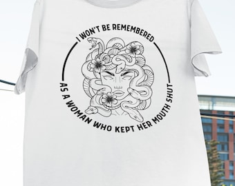 I Won't Be Remembered As A Woman Who Kept Her Mouth Shut Vintage T-Shirt, Feminist Shirt, Girl Power Tee, Pro Choice Shirt