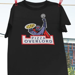 Pizza Overlords Vintage T-Shirt, Camicia American Cartoon, Camicia Dipendente, Camicia Fast Food, Camicia Cavaliere, Camicia Regalo Pizza Overlords