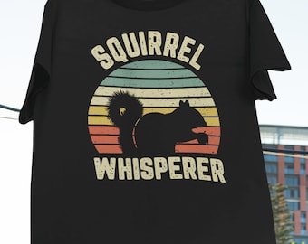 Squirrel Whisperer Retro Vintage T-Shirt, Squirrel Lover Shirt, Cute Squirrel Shirt, Animal Shirt, Flying Squirrel Shirt, Squirrel Gift