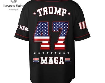 トランプ47大統領マガ野球ジャージ、トランプ選挙ジャージ、トランプ47
