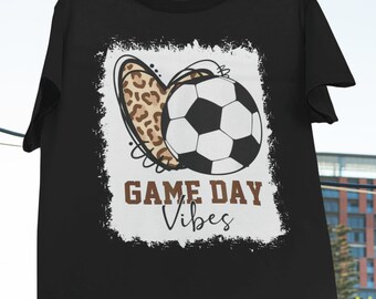 Bleached Soccer Game Day Vibes Soccer Mom Game Day Season Vintage T-Shirt, Soccer Fan Shirt, Soccer Lovers Shirt, Game Day Vibes Shirt