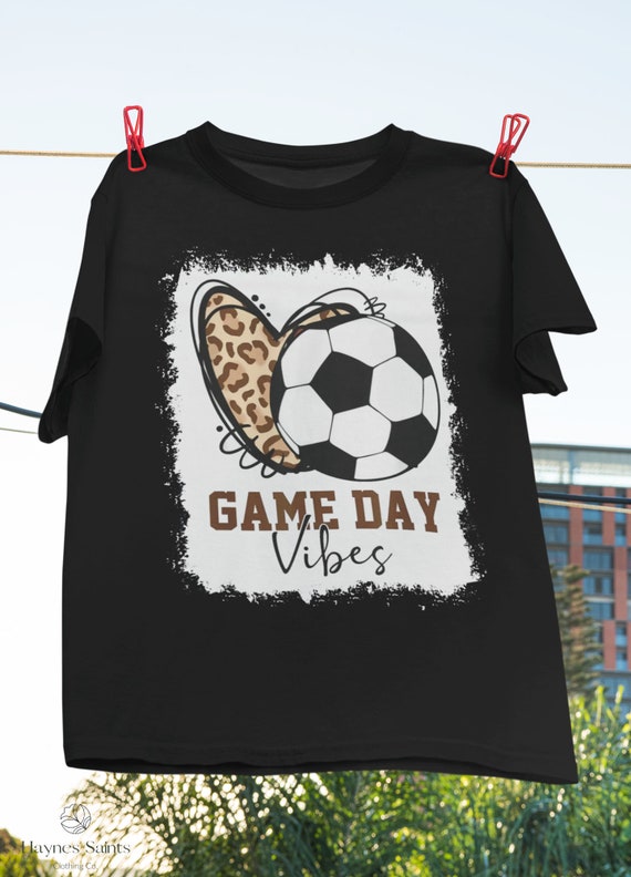 Bleached Soccer Game Day Vibes Soccer Mom Game Day Season Vintage T-Shirt, Soccer Fan Shirt, Soccer Lovers Shirt, Game Day Vibes Shirt