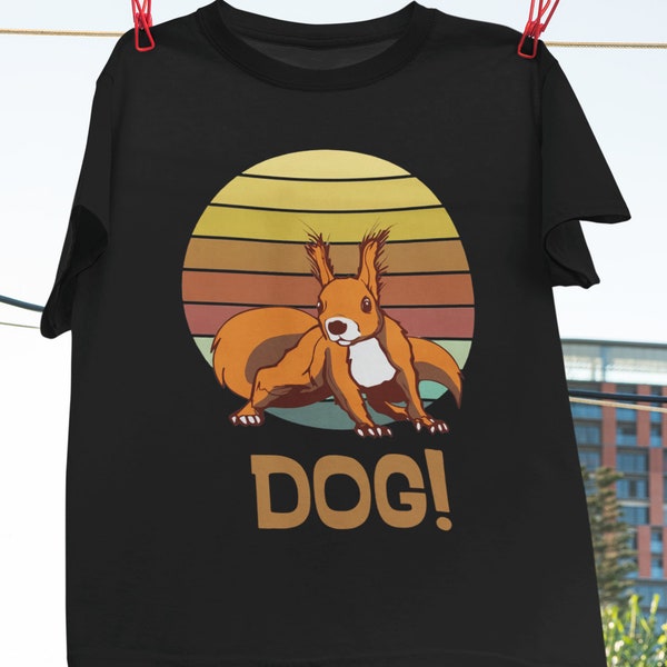 Retro Dog Distraction Squirrel Chasing Reversal T-Shirt, Dog Distraction Shirt, Dog Shirt, Squirrel Shirt