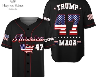 Trump 47 President Maga Baseball Jersey, Trump election Jersey, Trump 47 Jersey, Republican Jersey, Donald Trump 2025 Jersey
