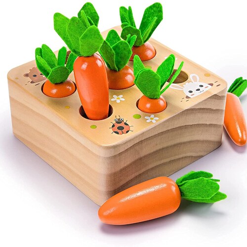 Wooden Animals Montessori Toys 1 Year Old Sensory Toys Etsy