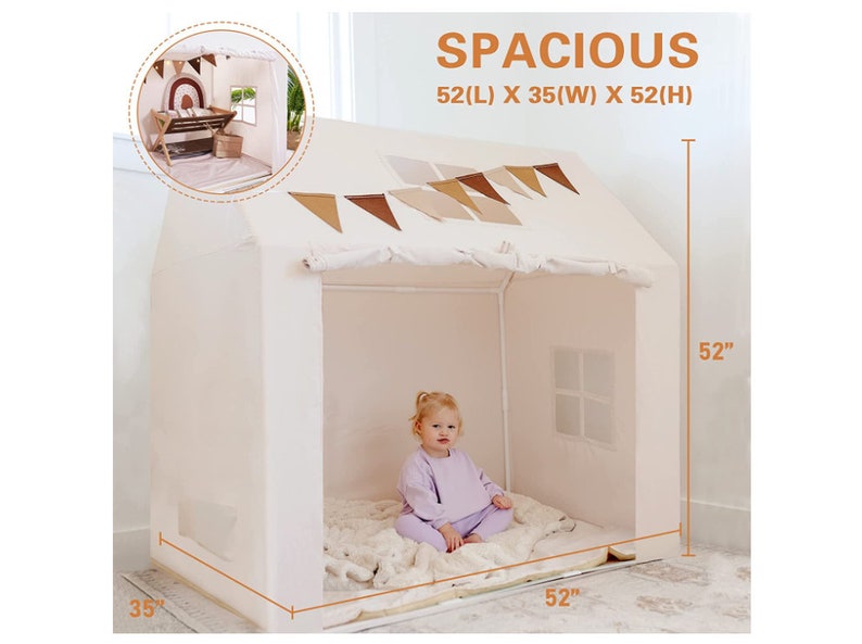 Large Kids Play Tent Castle Tent for Girls Boys Easy to Etsy