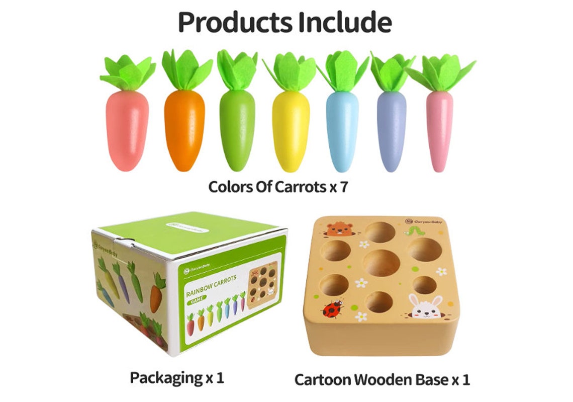 Wooden Toys for 1 Year Old Boys and Girls Montessori Size Etsy