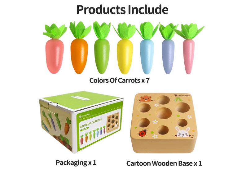 Wooden Toys for 1 Year Old Boys and Girls Montessori Size Etsy