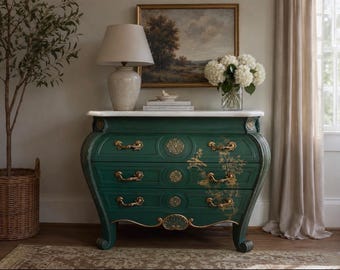French Provincial Bombe Chest