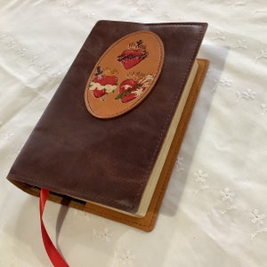 1962 (Latin Mass) Roman Missal Cover, 100% leather, royal blue, Holy Family Hearts design