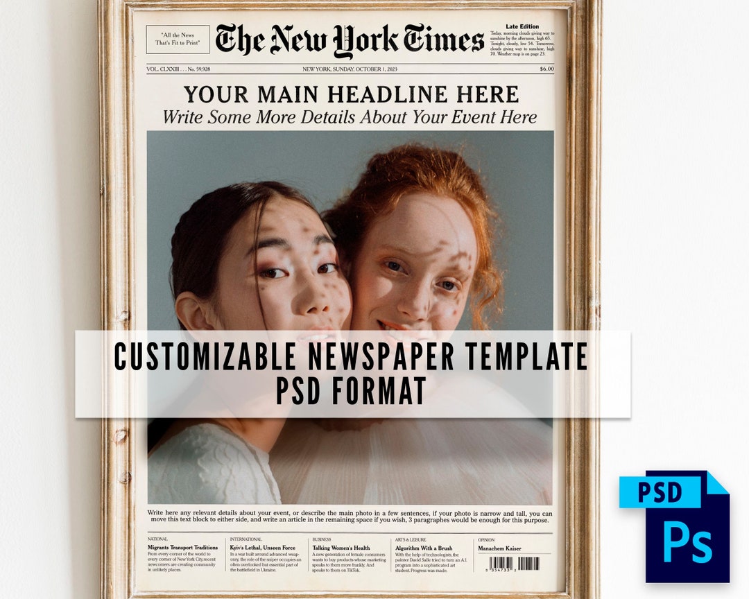 Custom NYT Front Page, Custom New York Times Page, Personalized ...