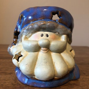Vintage Santa Candle Holder