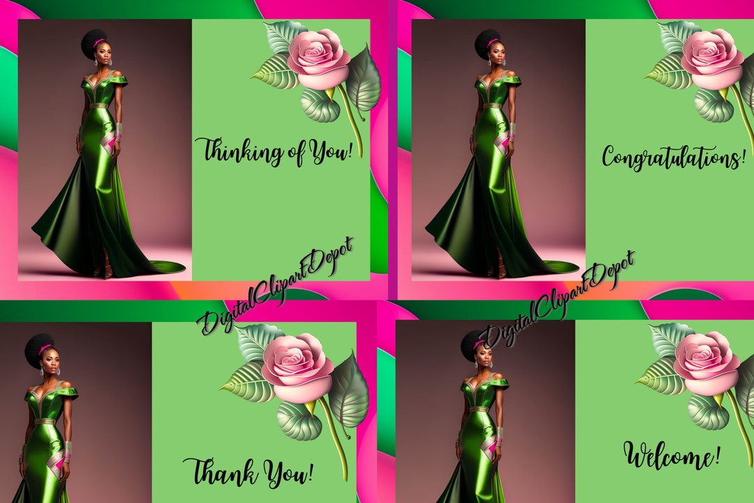 AKA Printable Card Alpha Kappa Alpha Printable Card Etsy