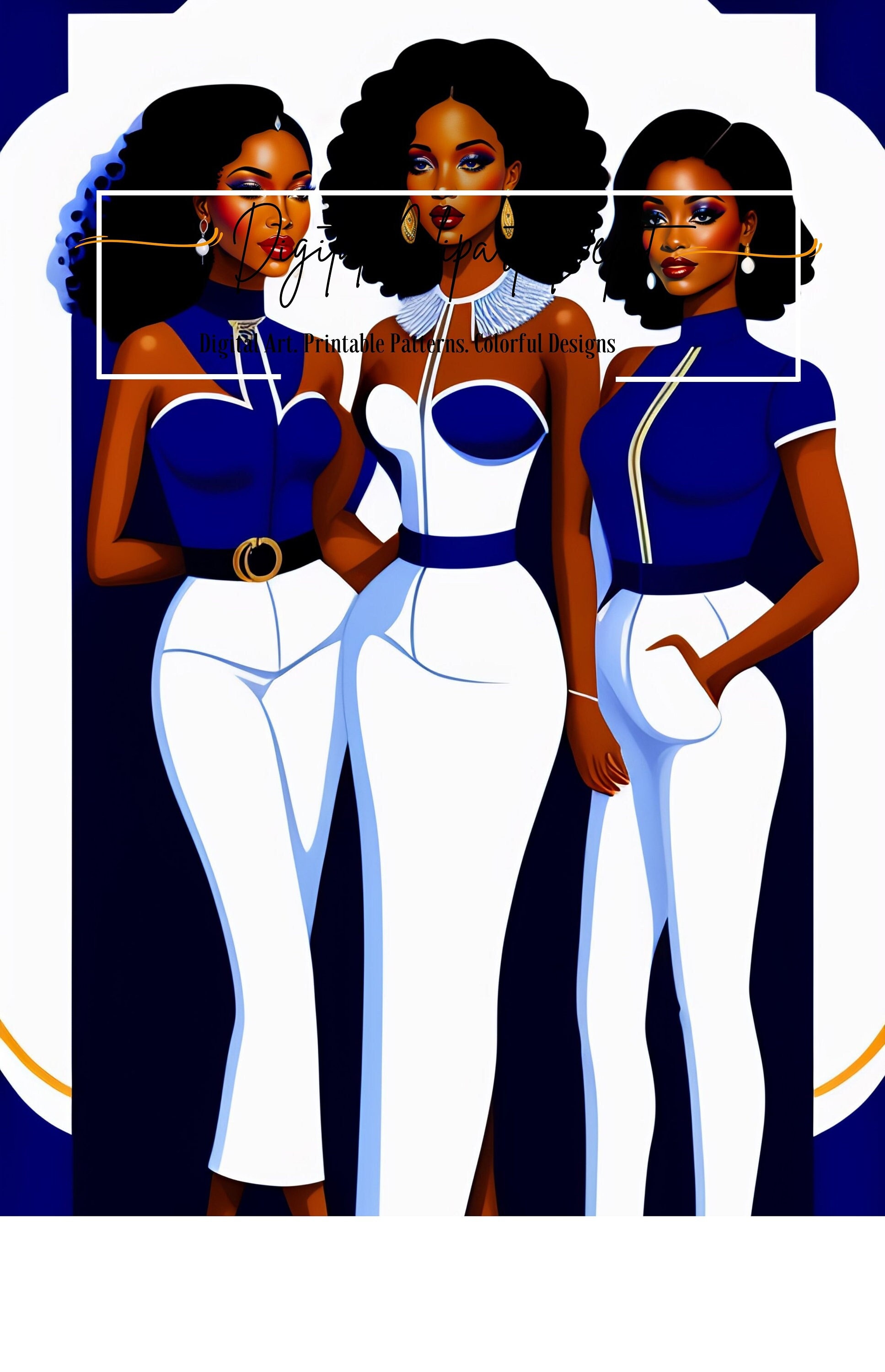 Zeta Phi Beta Sorority Clipart Sisterhood Clipart Retro Etsy