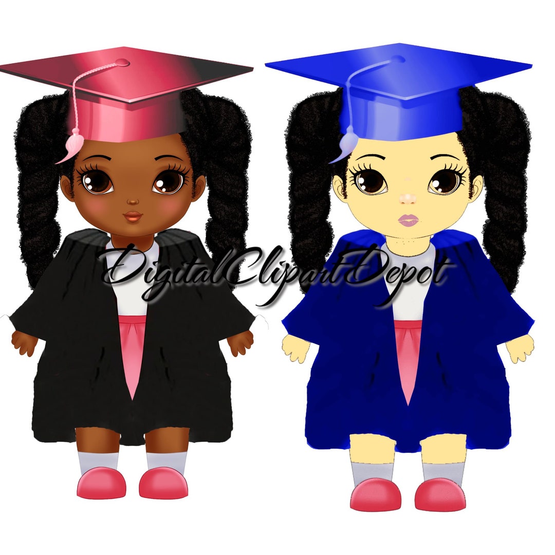 Kids Graduation Clipart Pre Kschool Clipart Cap & Gown Etsy