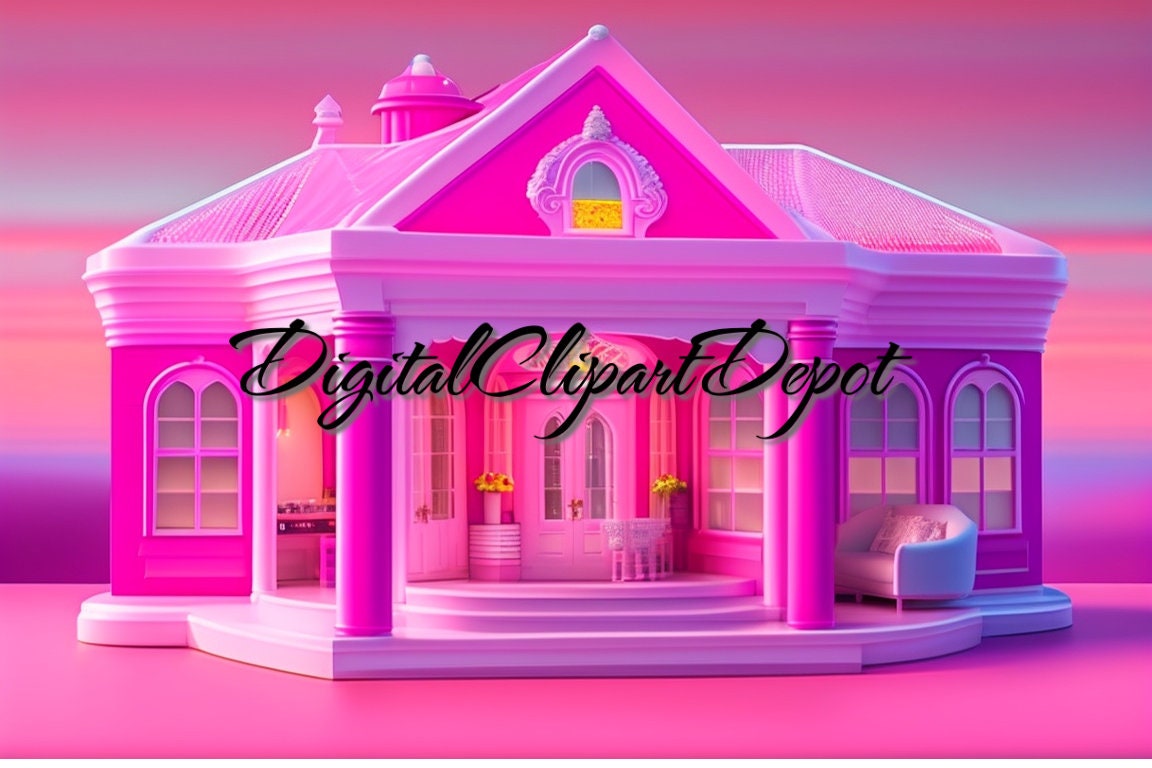 Barbie Dreamhouse House Backdrop Barbie Aesthetic Girl's - Etsy