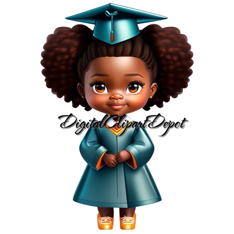 Kids Cap and Gown Clipart Graduation Clipart Pre K 1st Grade - Etsy