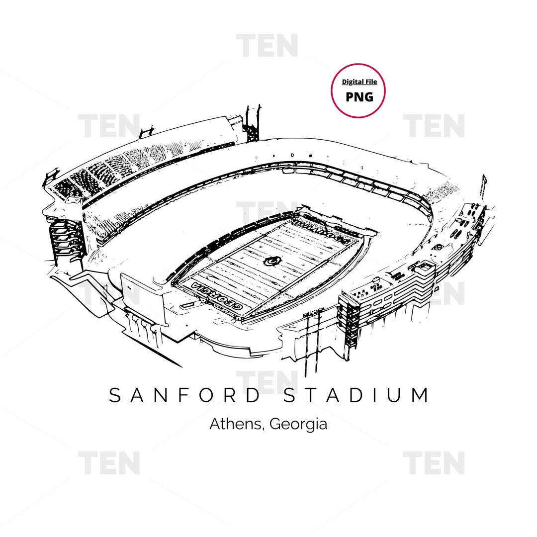 Sanford Stadium Athens Bulldogs PNG SVG Etsy
