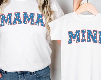 Mama and Mini 4th of July Shirts, Mommy and Me 4th of July, Fourth of July Matching Tees, patriotic mama and mini shirt, 4th of July Outfit
