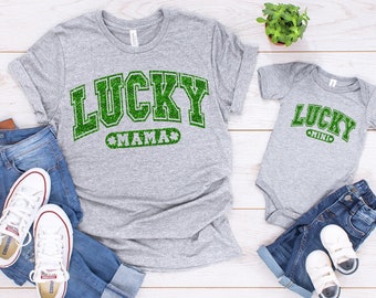 Mama Mini St. Patricks Day Shirts, Lucky Mama Shirt, Lucky Mini Shirt, St. Patrick's Day Shirt, St. Patrick's Day Family Matching Shirts