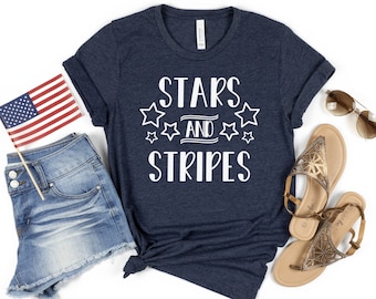Stars and Stripes Shirt, 4th of July Shirts, Merica, July 4th Shirt, Patriotic Shirts, Independence Day Shirt, Fourth of July Apparel