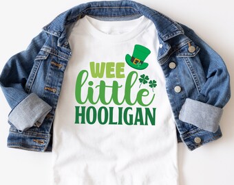 St. Patricks Day Kid Shirt, Baby St Patrick's Day Shirt, Wee Little Hooligan, Funny Irish Kid Shirt, Cute Clover Kid Shirt