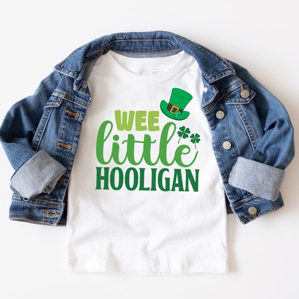 St. Patricks Day Kid Shirt, Baby St Patrick's Day Shirt, Wee Little Hooligan, Funny Irish Kid Shirt, Cute Clover Kid Shirt