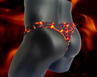 Men’s Flame Underwear, Men's Bikini, Thong, Boxer Briefs,