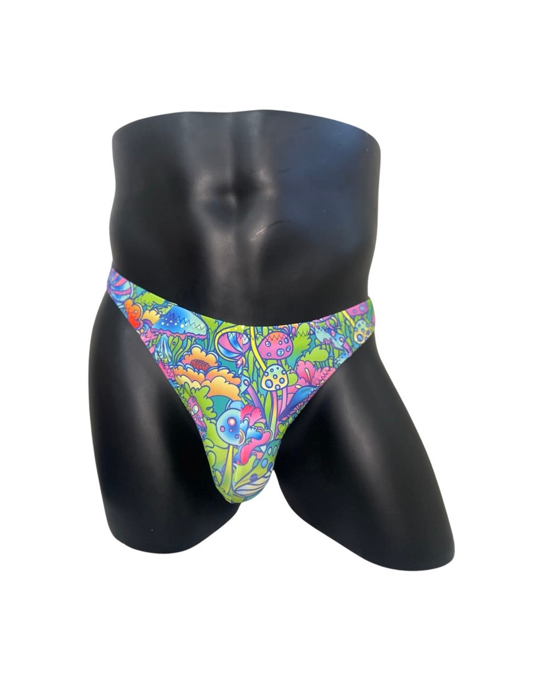 Mens Black Light Reflective Underwear, Briefs, Sexy Mens Lingerie