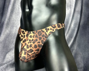 Cheetah Print Thong, Cheetah Underwear, Animal Print Underwear for Men