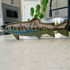 3D Cutthroat Trout Trout Art |  Wall Decor | Fishing Art |  Fishing Decor